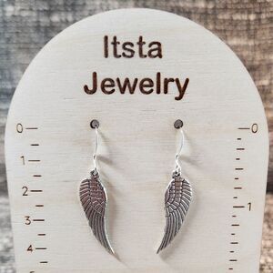 Angel Wing Earrings on Sterling Silver French Earwires